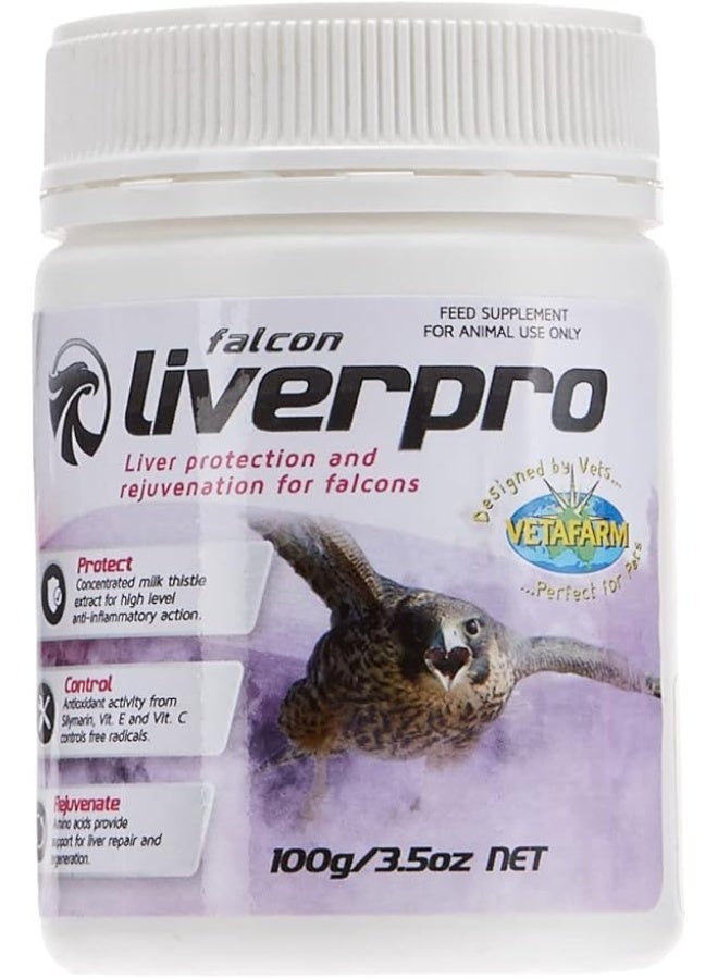 VETAFARM Falcon LiverPro, Bird Supplement Powder Quail Flavor, 100 g - Image 1